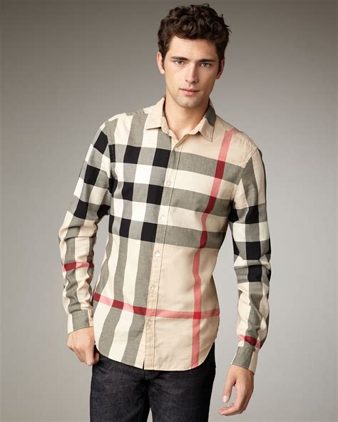 burberry brit shirts for men|designer shirt Burberry for men.